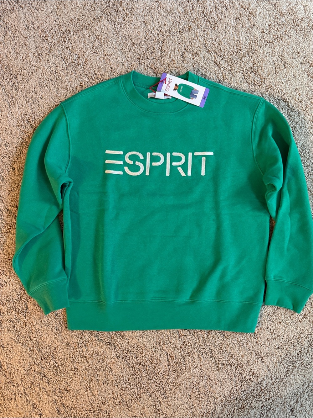 Esprit Crewneck Sweatshirt in Green XS
